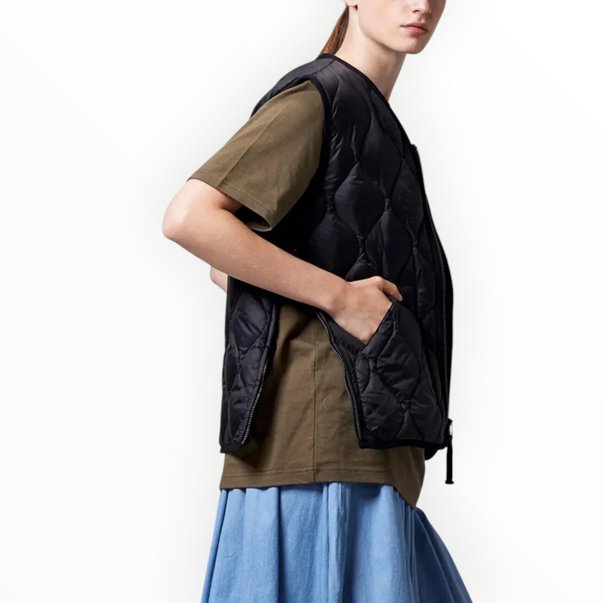 TAION VNECK DOWN MILITARY VEST