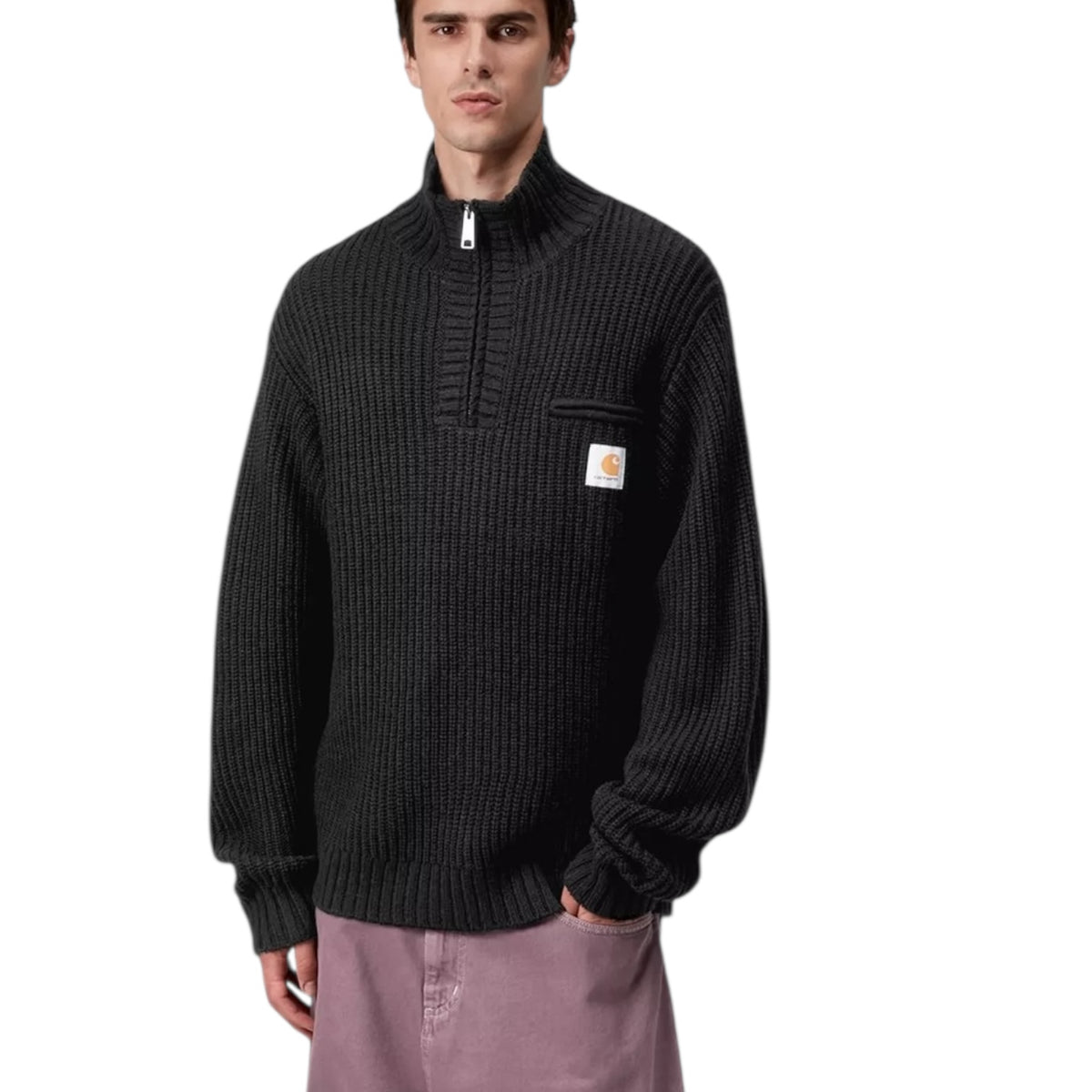 CARHARTT WIP DETROIT HALF ZIP SWEATER