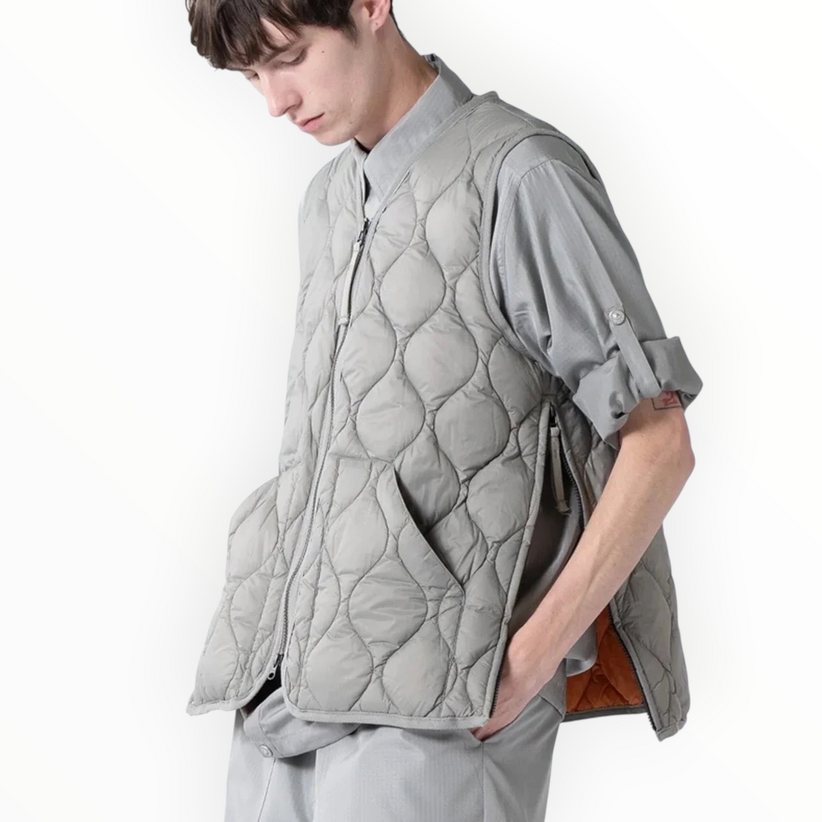 TAION VNECK DOWN MILITARY VEST