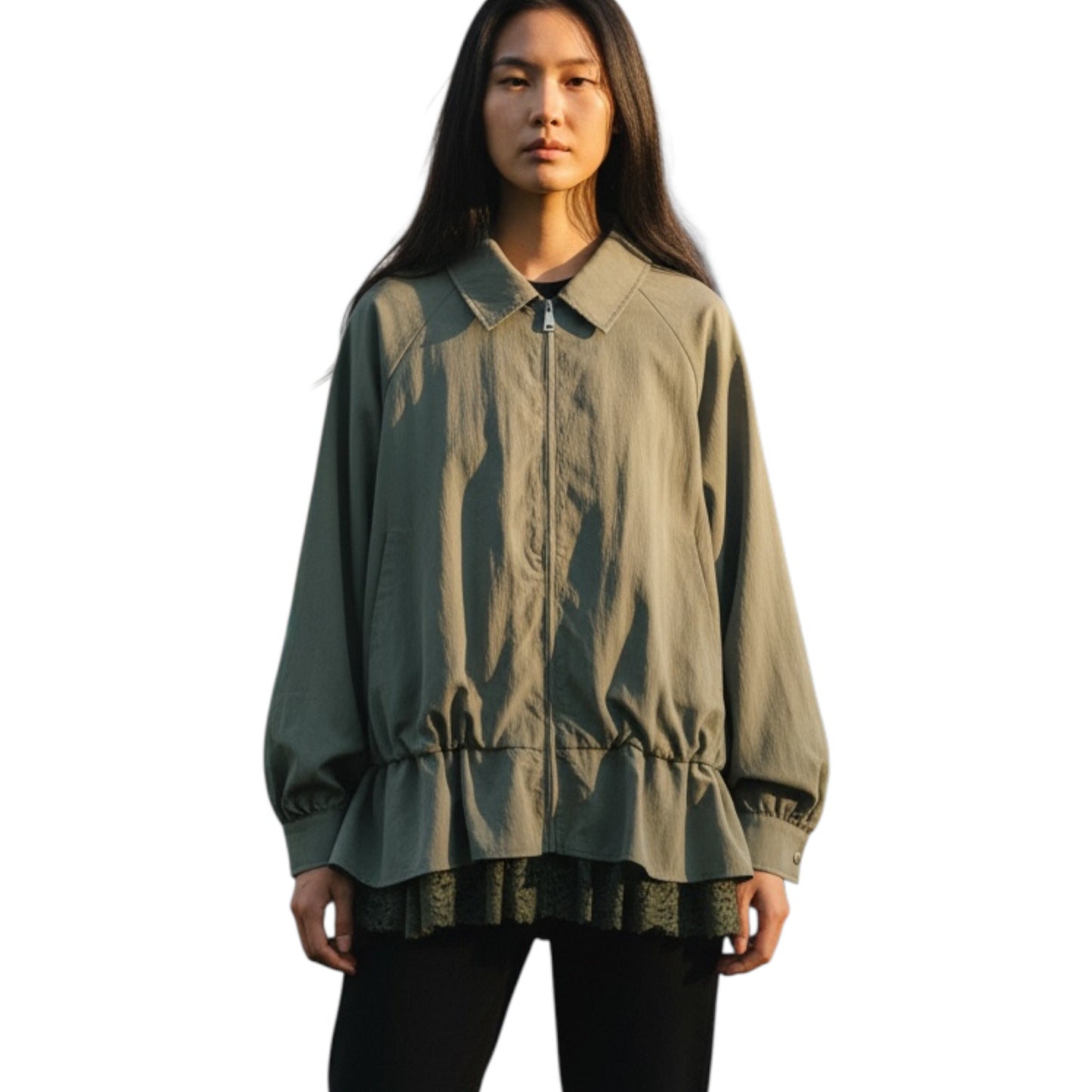 BOMBER CON PIZZO E TULLE