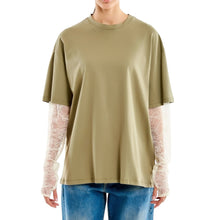 Carica l&#39;immagine nel visualizzatore di Gallery, T-SHIRT IN COTONE con maniche in pizzo

